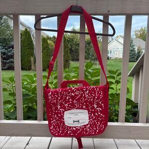 Composition Bag Red White Notebook Style Messenger Bag Kids School‎